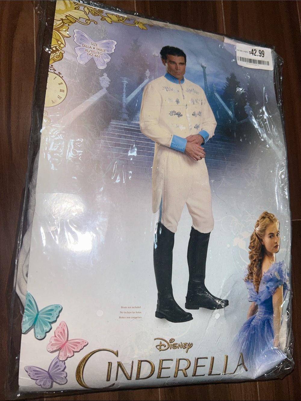 XL Men’s Cinderella Prince Charming Halloween costume